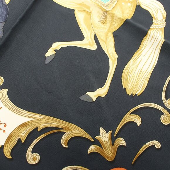 Authentic Vintage Hermes Carres 90 "Cheval Turc" Scarf Silk Rare - Picture 4 of 8
